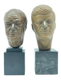 ALVA MUSEUM REPLICAS BRONZE BUSTS BY LEO CHERNE 7"