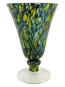 MURANO STYLE ART GLASS VASE 11"