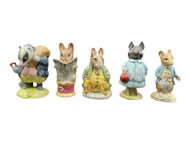 SET OF 5 BESWICK BEATRIX POTTER FIGURINES 4"