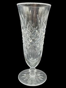 ELEGANT CUT CRYSTAL PEDESTAL VASE 7"