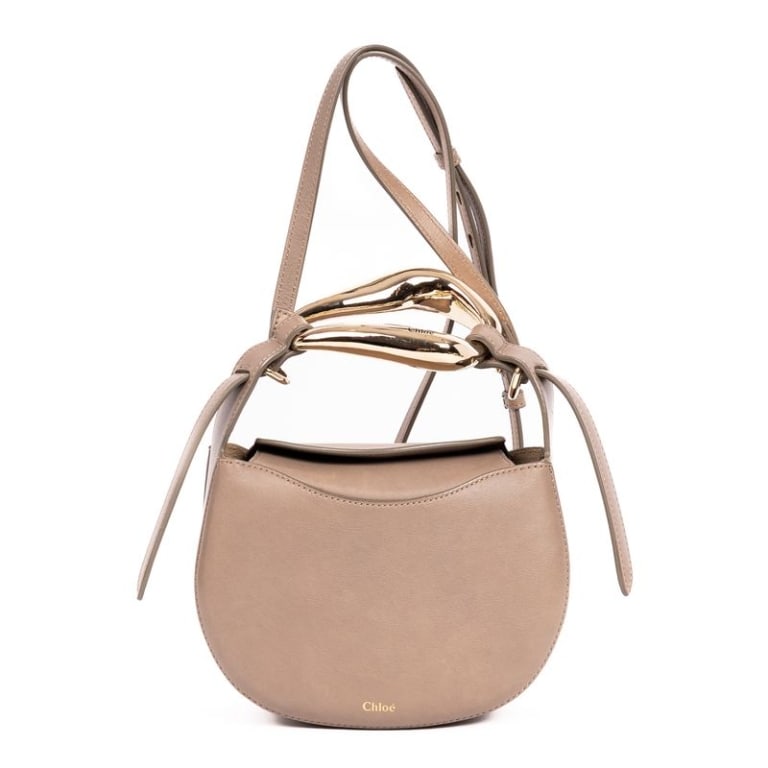 CHLOÉ KISS SMALL GREY SMOOTH CALFSKIN LEATHER GOLD: Chloé Kiss Small Grey Smooth Calfskin Leather Gold * COLOR: Grey * PRODUCTION CODE: 03-21-75-65 Dustbag 19*15*8cm * CONDITION: A * (3cm = 1inch approximately) * Luxury bags are kept offsite for secur