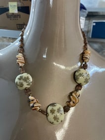 ARTISAN MURANO GLASS FLOWERS ARTIST MADE NECKLACE