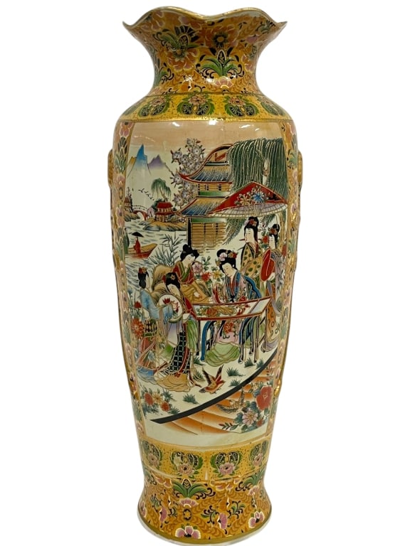 LARGE CHINESE EXPORT PORCELAIN VASE 23" (1 of 9)
