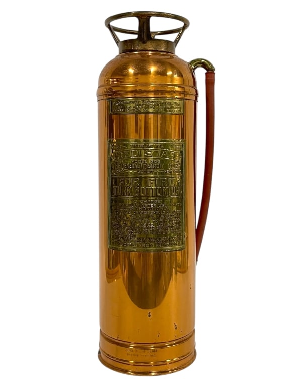 GENERAL DETROIT COPPER FIRE EXTINGUISHER 23" (1 of 7)