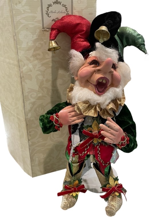 MARK ROBERTS HARLEQUIN ELF MED W ORIGINAL BOX 18" (1 of 4)