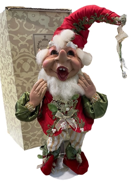 MARK ROBERTS MISTLETOE ELF MED W ORIGINAL BOX 18" (1 of 4)