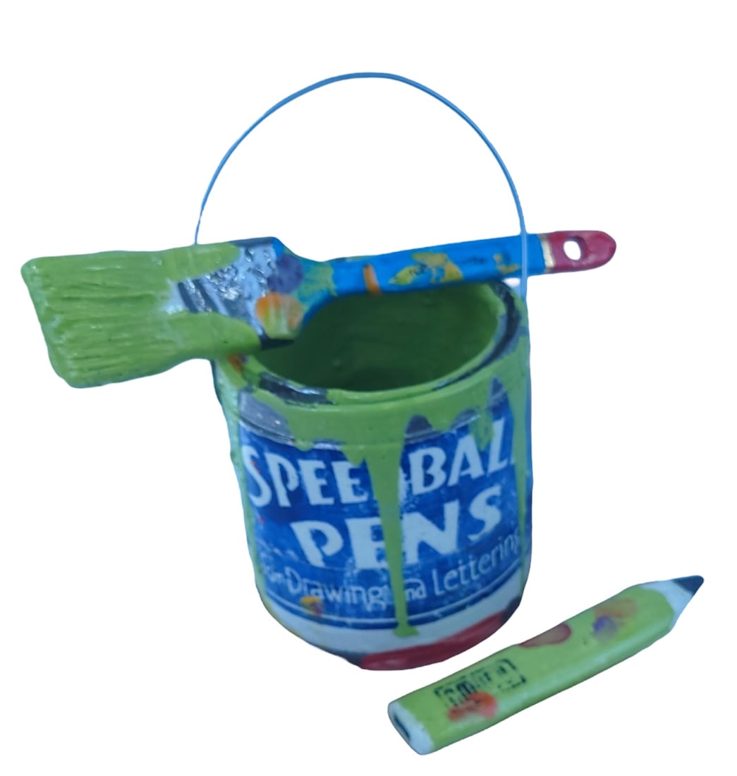 R. GROSS SPEEDBALL CAN, BRUSH & PENCIL SCULPTURES (1 of 7)