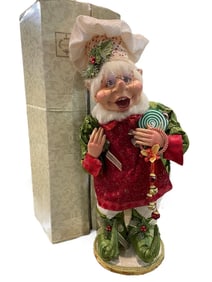 MARK ROBERTS “CANDY MAKER ELF" LG FIGURINE 31"
