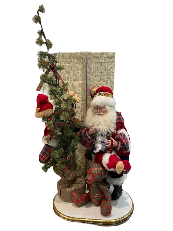 MARK ROBERTS SANTA’S TEDDY BEAR TREE FIGURINE 37" (1 of 4)