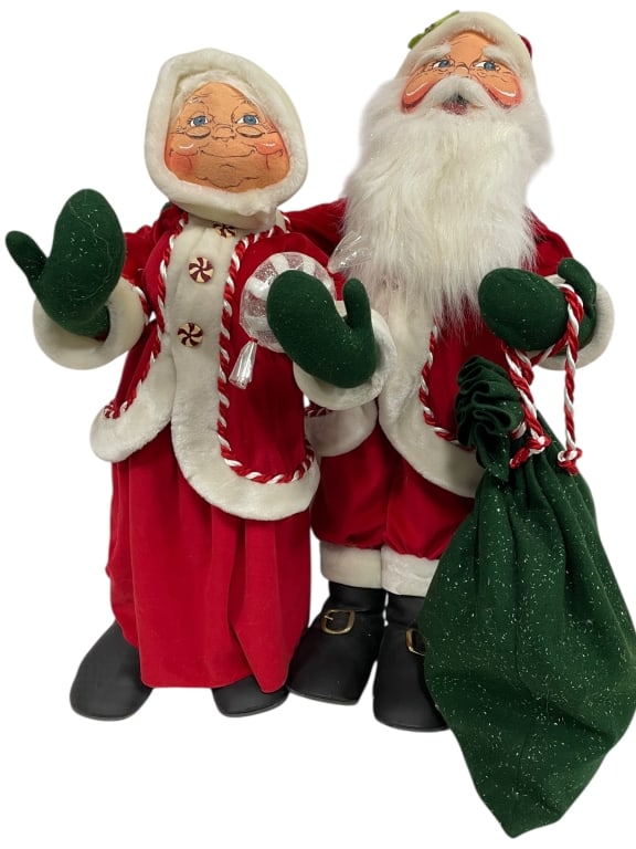 VTG ANNALEE SANTA & MRS. CLAUS HOLIDAY FIGURES 34" (1 of 10)
