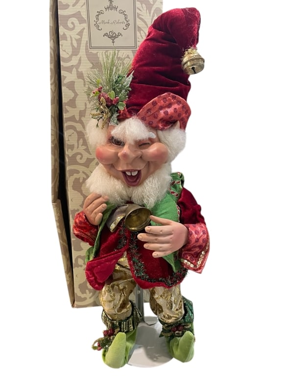 MARK ROBERTS “DECK THE HALLS ELF” FIGURINE 19" (1 of 4)