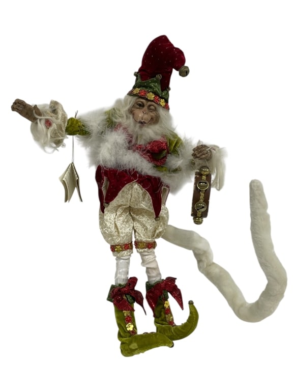 MARK ROBERTS TAMBOURINE MONKEY FIGURINE 21" (1 of 3)