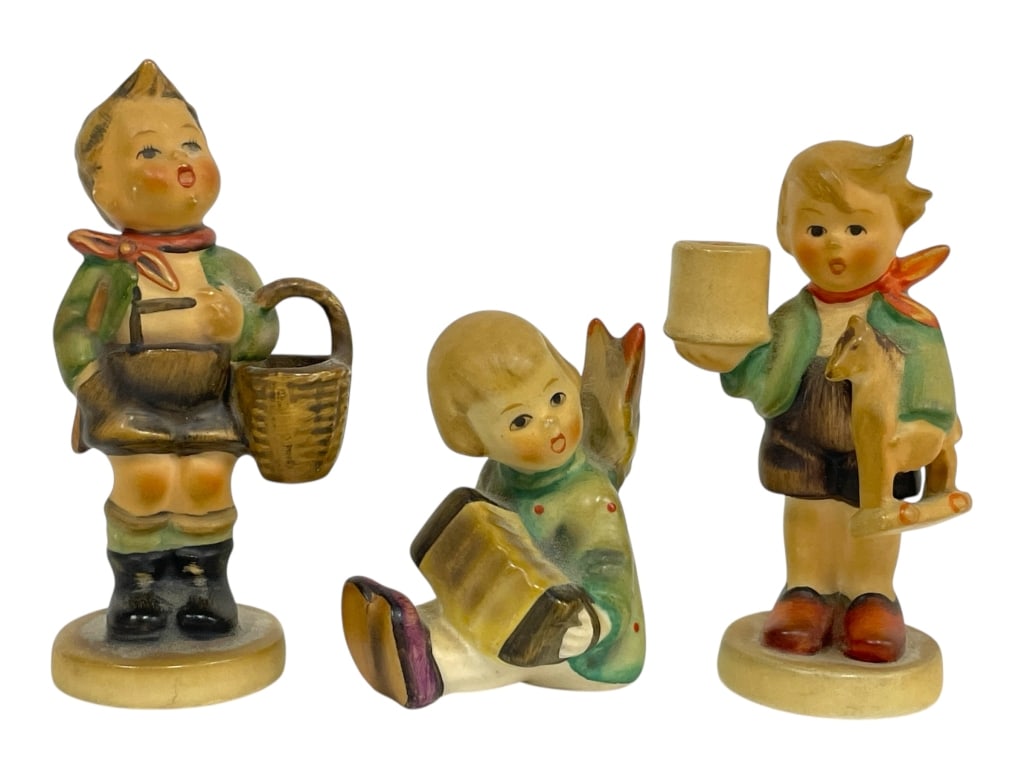 THREE GOEBEL HUMMEL CERAMIC FIGURINES 4" (1 of 4)