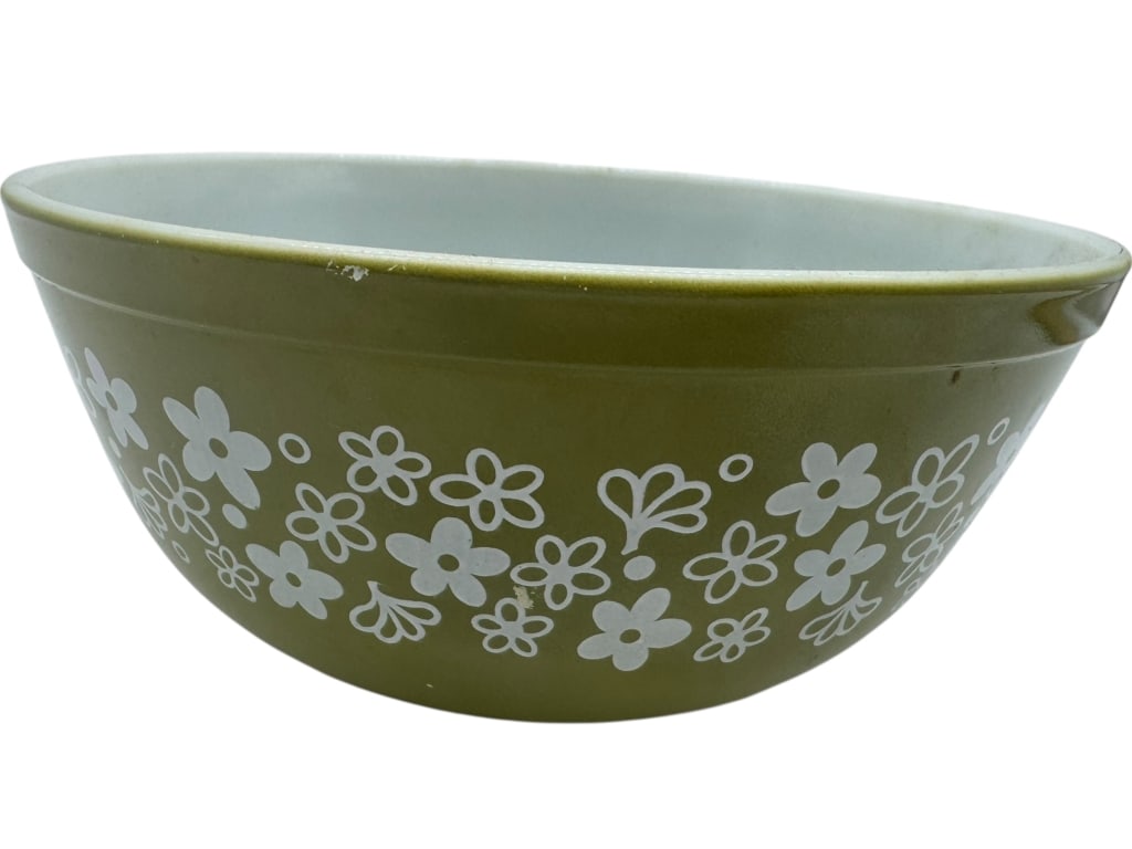 VINTAGE PYREX MIXING BOWL – SPRING BLOSSOM GREEN (1 of 4)