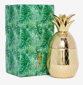NIB THE PINEAPPLE CO. GOLD PINEAPPLE 12OZ TUMBLER