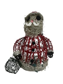 LIGHT-UP WOVEN SANTA HOLIDAY YARD DECORATION 24"