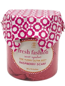 NIB 2 CHIC FRESH FASHION RASPBERRY SCARF