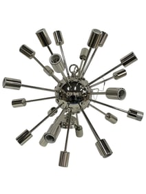 MID-CENTURY MODERN STYLE CHROME SPUTNIK CHANDELIER