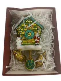 JOHN HURAS “CHRISTMAS CELEBRATION?? GLASS ORNAMENT