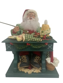 SANTA AT HIS WORKBENCH FIGURINE