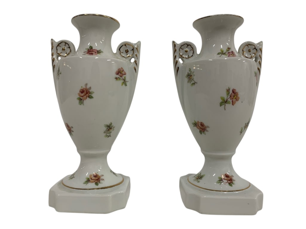 PAIR OF LIMOGES FRANCE PORCELAIN VASES (1 of 4)