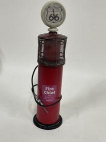 ROUTE 66 FIRE CHIEF GAS PUMP REPLICA 14"