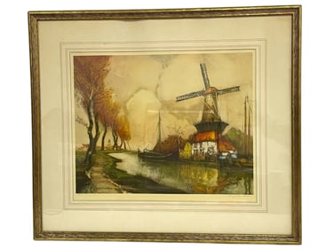 AFTER J. VAN SANTEN "THE RIVER IN FLANDERS" PRINT