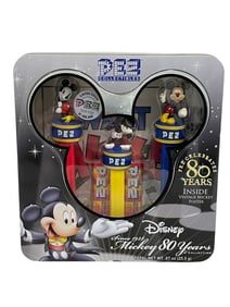 DISNEY MICKEY MOUSE 80 YEARS PEZ COLLECTIBLE TIN