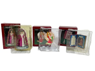 3 CARLTON CARDS HEIRLOOM CHRISTMAS ORNAMENTS