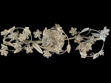 VINTAGE ITALIAN STYLE TOLE & CRYSTAL WALL SCONCE