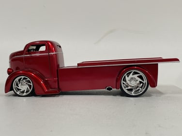 CUSTOM HOT ROD FLATBED TRUCK DIECAST MODEL 10"