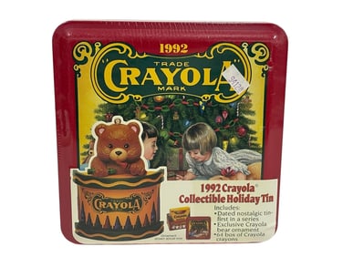 1992 CRAYOLA COLLECTIBLE HOLIDAY TIN CHRISTMAS ED