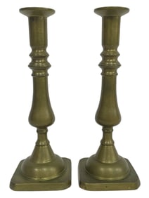 PAIR OF HARVIN VINTAGE BRASS CANDLESTICKS 9"