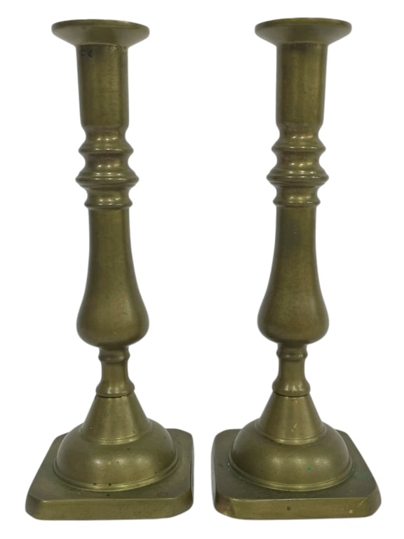 PAIR OF HARVIN VINTAGE BRASS CANDLESTICKS 9" (1 of 5)