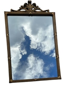 VINTAGE HOLLYWOOD REGENCY GILT WALL MIRROR 53"