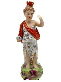 HAND-PAINTED PORCELAIN FIGURINE OF A QUEEN 7"