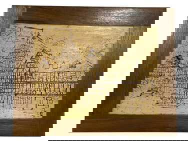 VINTAGE GERMAN WOOD WALL PLAQUE 10"