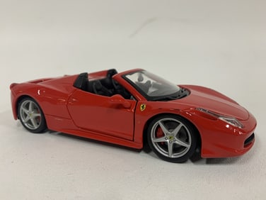 FERRARI 458 SPIDER DIECAST MODEL CAR 8"