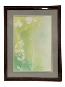 FRAMED & SIGNED WATERCOLOR BOTANICAL STUDY 26"