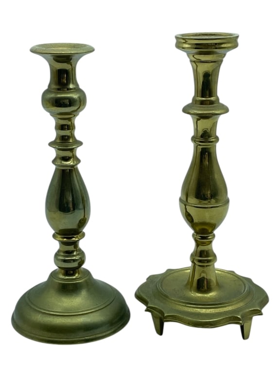 PAIR OF VINTAGE BRASS CANDLESTICKS 11" (1 of 7)