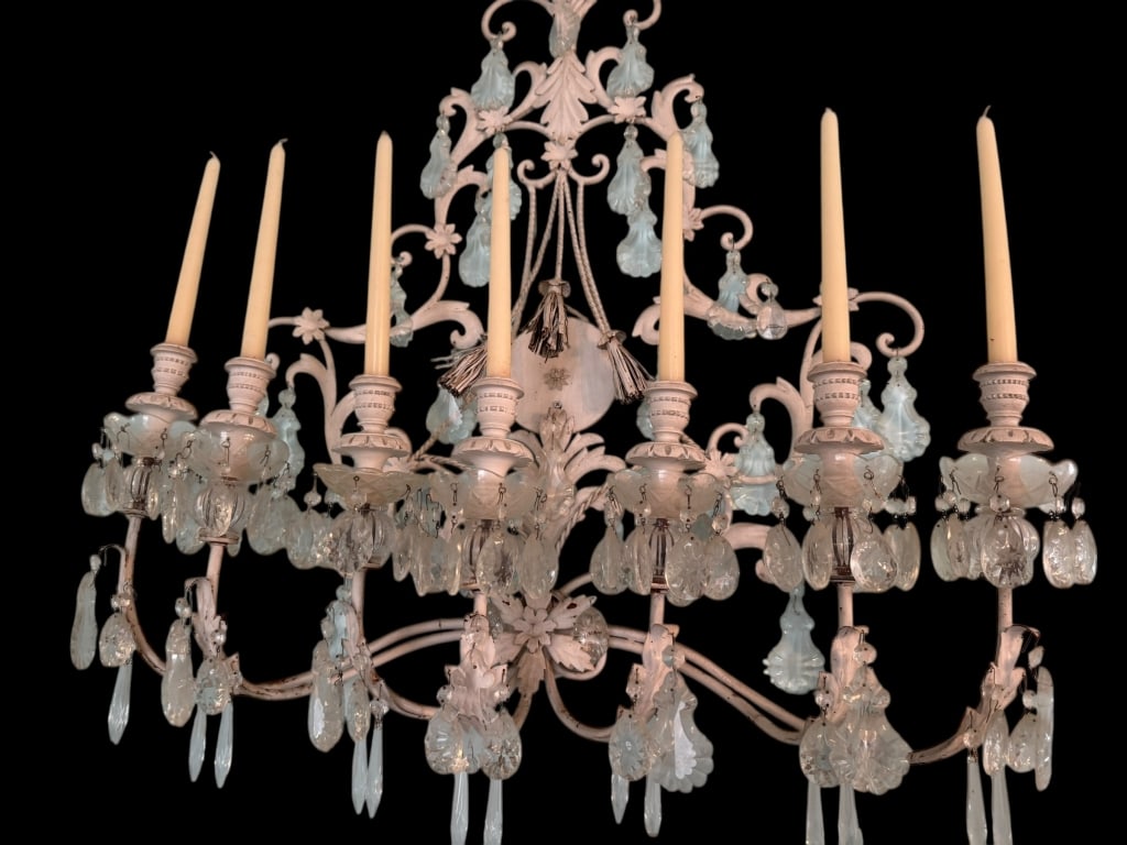 VINTAGE FRENCH-STYLE 8-LIGHT CRYSTALWALL SCONCE (1 of 4)