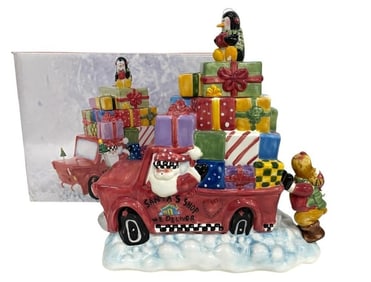 HOME COLLECTION CERAMIC CHRISTMAS COOKIE JAR NIB