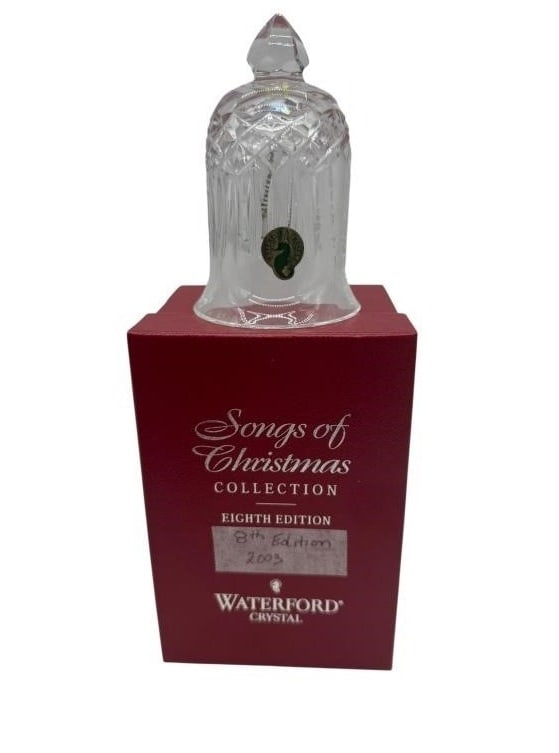 WATERFORD CRYSTAL SONGS OF CHRISTMAS BELL 2003: WATERFORD CRYSTAL SONGS OF CHRISTMAS COLLECTION BELL – 8TH EDITION 2003Beautifully crafted Waterford Crystal bell from the sought-after "Songs of Christmas" collection, eighth edition released in 20