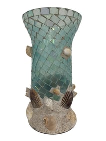 COASTAL MOSAIC SEASHELL VASE