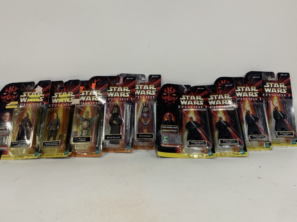 LOT OF STAR WARS FIGURINES EPIPSODE 1 - 10 TOTAL: LOT OF STAR WARS FIGURINES EPIPSODE 1 - 10 TOTAL - 10 total in lot - Star Wars Episode 1 msn By bidding on this listing, you understand and agree to be bound by the terms and conditions of DejaVu Auct