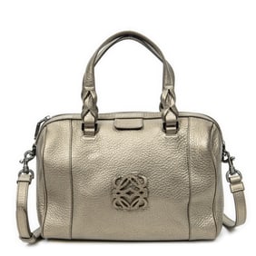 LOEWE SMALL ANAGRAM BOSTON  GRAINED CALFSKIN LEATH