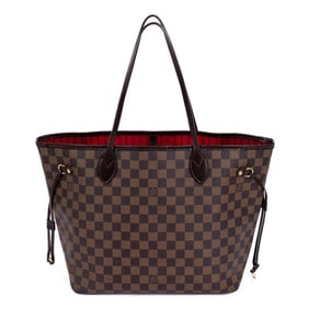 LOUIS VUITTON NEVERFULL MM BROWN DAMIER EBENE GOLD