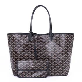 GOYARD SAINT LOUIS PM BLACK GOYARDINE COATED CANVA