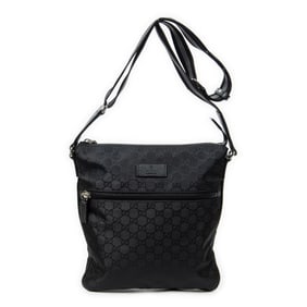 GUCCI ZIP MESSENGER CROSSBODY BLACK MONOGRAMMED NY