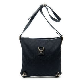 GUCCI ABBEY CROSSBODY BLACK MONOGRAMMED CANVAS GOL